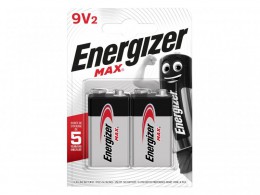 Energizer MAX 9V Alkaline Batteries (Pack 2) £4.99